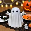 3 Pcs Halloween Ghost Figurine Spooky Small White Ghost Statue Resin Tabletop Ornaments for Indoor Home Office Desk Decor