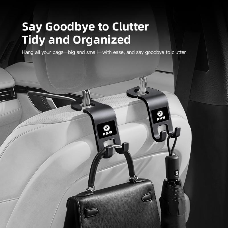 2Pcs Car Seat Back Hooks Storage Car Headrest Organizer Hanger for BMW E92 X1 X2 Performance F30 F40 F10 E91 X5 X6 E30 E28 X3 E9 mkcp79