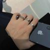 LATS Винтажные розовые римские цифры крутые кольца набор для женщин рок хип-хоп твист геометрия открытое кольцо мода Ins ювелирные изделия подарки