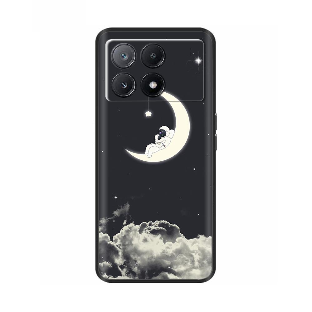 Чехол для Poco X6 Чехол для телефона Милый кот Coque Обложка для Xiaomi Poco X6 Pro Poco X 6 Pro X6Pro Pocox6 Pro 5G Жидкие силиконовые чехлы