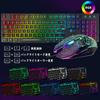 Durable Gaming Keyboard and Mouse Set with RGB Lighting, Multiple Light Modes, USB Wired, Waterproof, Multi-Function, Multimedia Keys, 2400 DPI