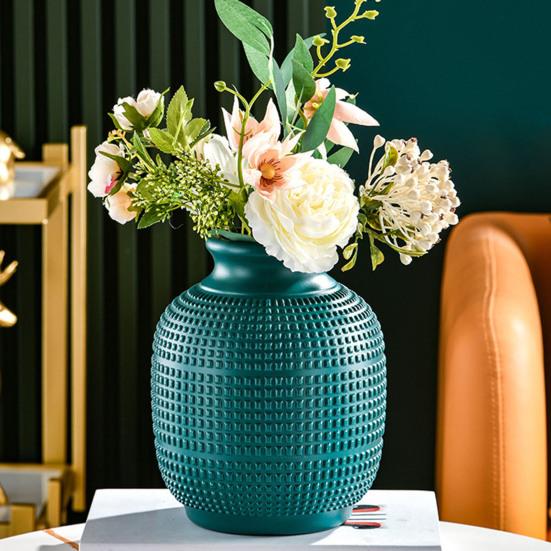 Plastic Flower Vase Indoor Outdoor Modern Real Dried Flower Holder Floral Arrangement Container Living Room Bedroom Table Centerpiece Decoration