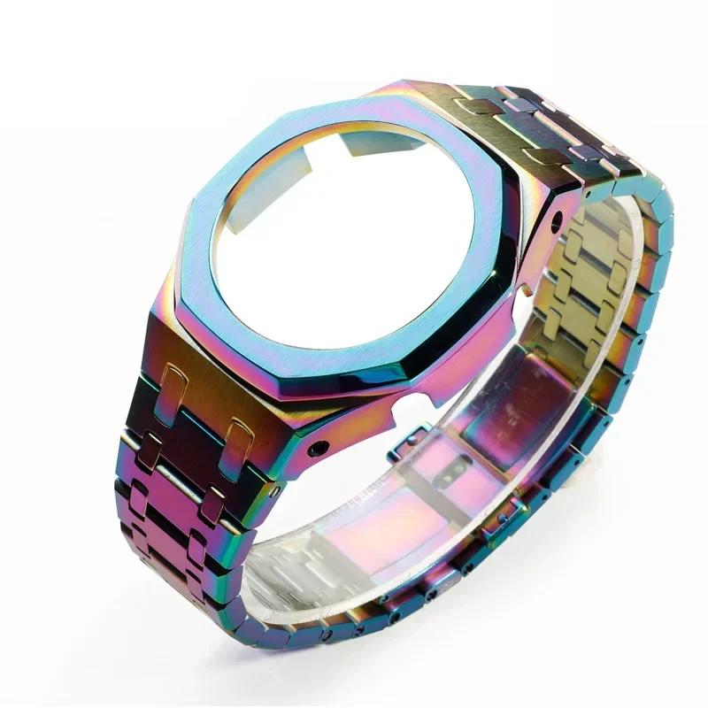 Модификационный Комплект GA2100 Корпус Часов и Ремешок из Цельной Нержавеющей Стали Для Casio G-SHOCK GA-2100 GMA-S2100 GM-2100 Мужской Металлический Браслет