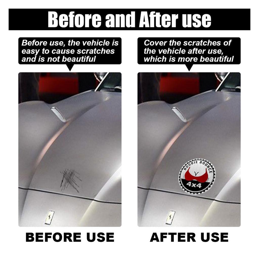 Booble Bounce Badge Rated Car Emblem, 4 X 4 3D Metal Car Badge Decal