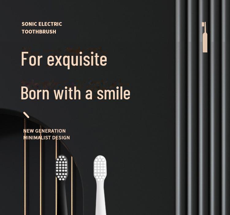 Набор электрических зубных щеток Jian: Аккумуляторные звуковые щетки для взрослых и пар, черные и белые - Бесплатная доставка