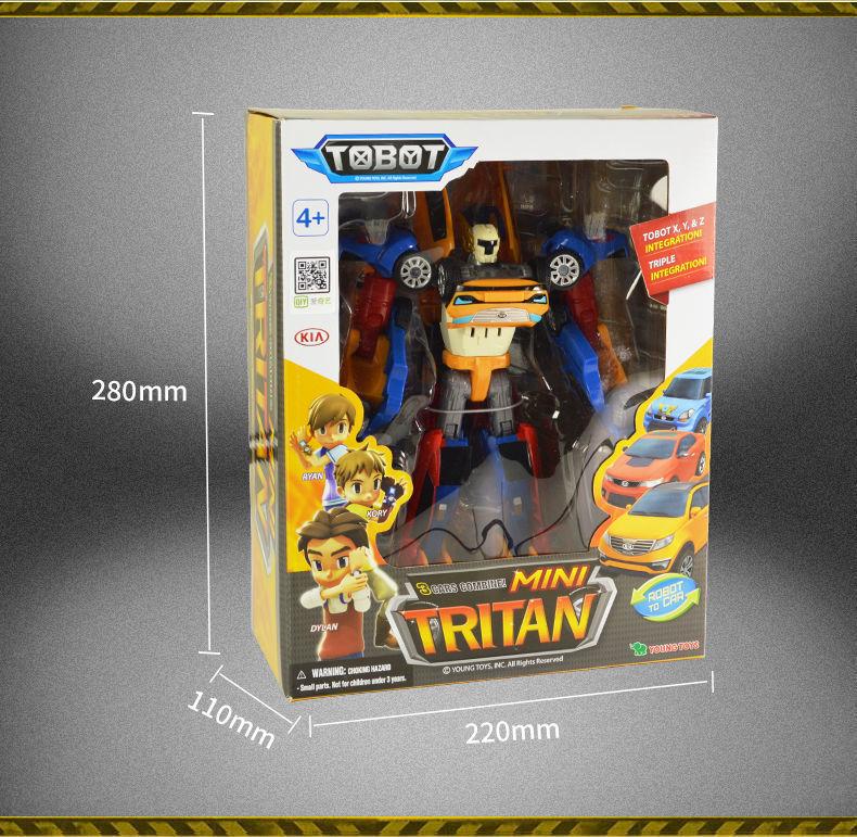 Корейские трансформирующиеся братья Тобот: Тройная Комбинация 3 Штуки - Образовательная Аниме-Игрушка Машина-Робот для Детей