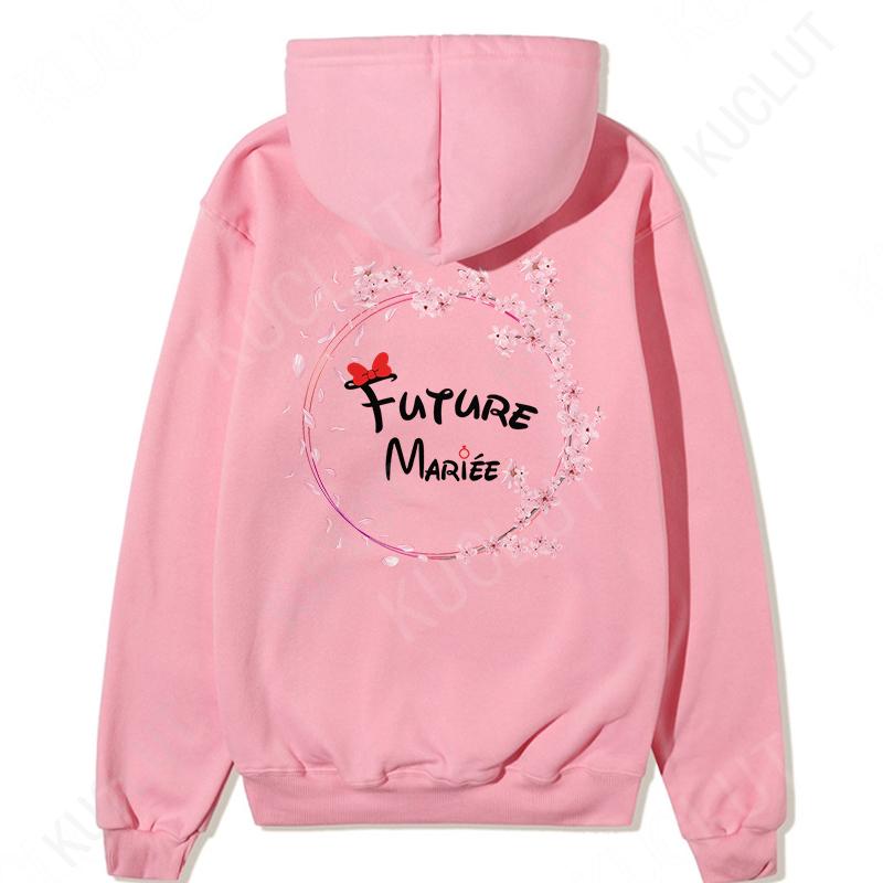 Fashion Team Bride Pullover Hoodies French Woman Bridal Wedding Hoody Outerwears Bachelorette Hen Party EVJF Hooded Sweatshirts