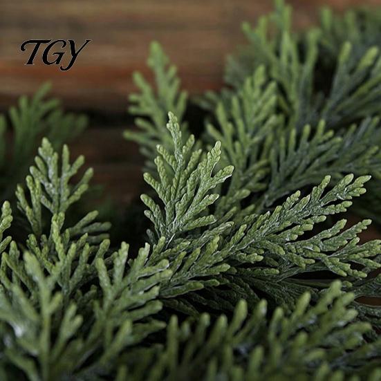 Commercial Christmas Display Greenery 4/6FT Artificial Cedar Garland, Real Touch Pine Garland Decoration, Faux Winter Wreath, Realistic Cypress