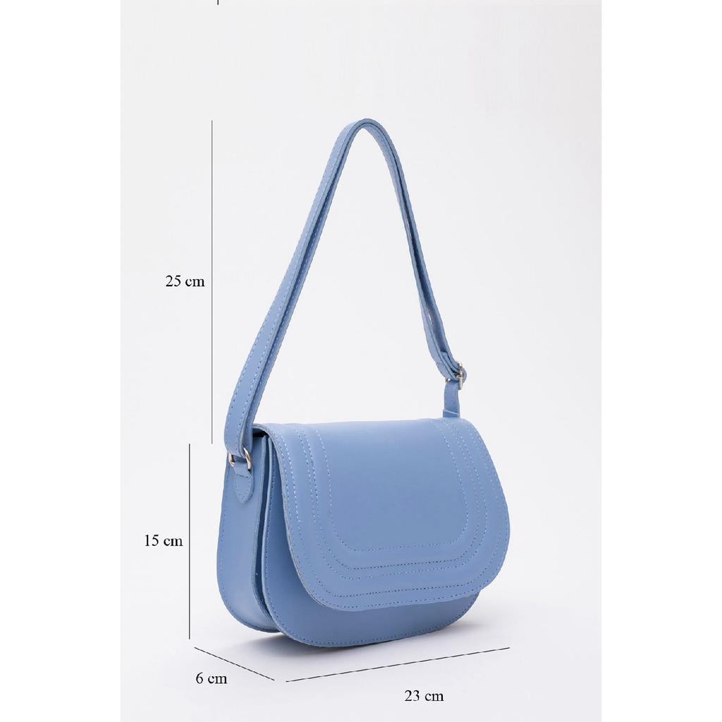 Black Shk93 Artificial Leather 2 Compartment Adjustable Strap Shoulder Bag L:15W:23W:6 Cm