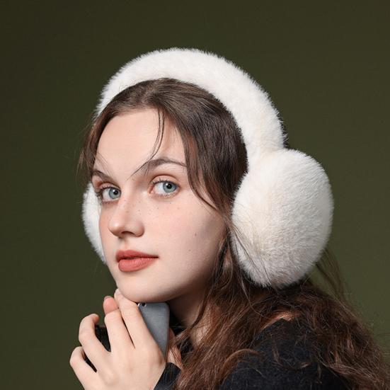 Женские зимние наушники из искусственного меха, толстые, уютные, однотонные, эластичные, легкие, противоскользящие, складные, защита для ушей, уличные грелки для ушей