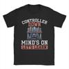 Футболка для мужчин Gamer School 'Controller Down Mind's On Let's Learn', хлопковая, с круглым вырезом, коротким рукавом, больших размеров