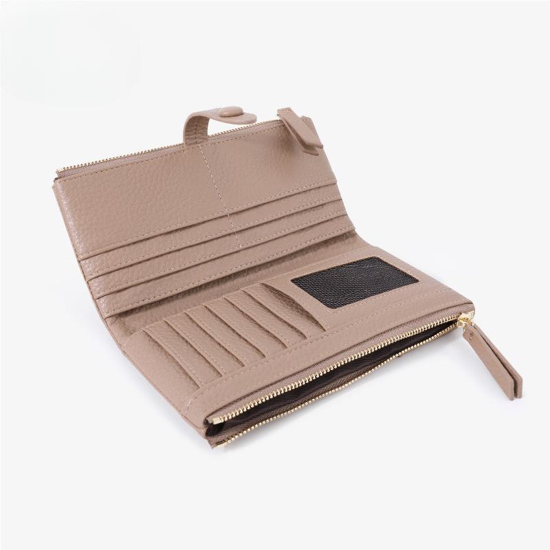 Женский длинный кошелек-клатч из мягкой кожи, держатель для монет и карт