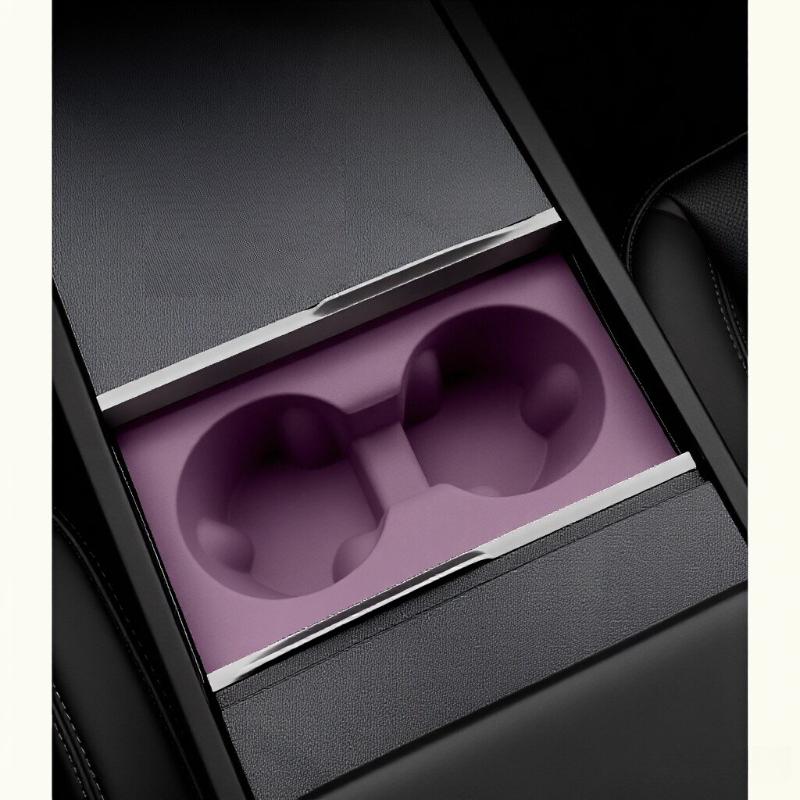 For Tesla Model Y YL 3 2026-2027 Central Control Water Cup Holder Limiter Interior Modification Storage Box Slot Car Accessories