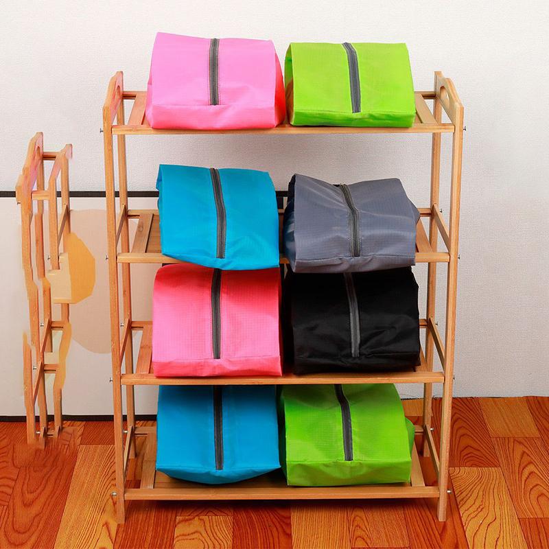 Dustproof Shoes Storage Bags Multi-Function Foldable Outdoor Travel Portable Nylon Shoes Bag Waterproof Pouch Shoes Organizer