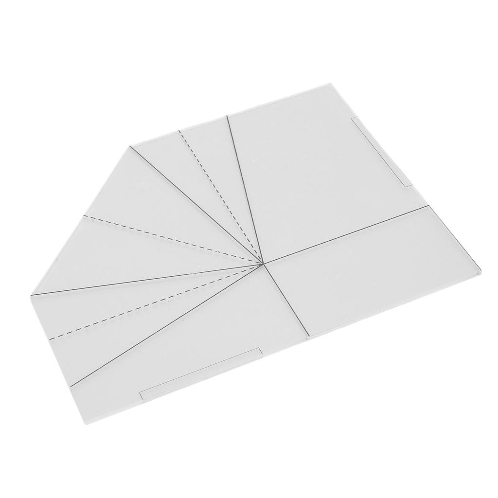 Складная корзина для еды Шить шаблон Акриловый прозрачный шаблон для шитья сумочки Швейная линейка своими руками