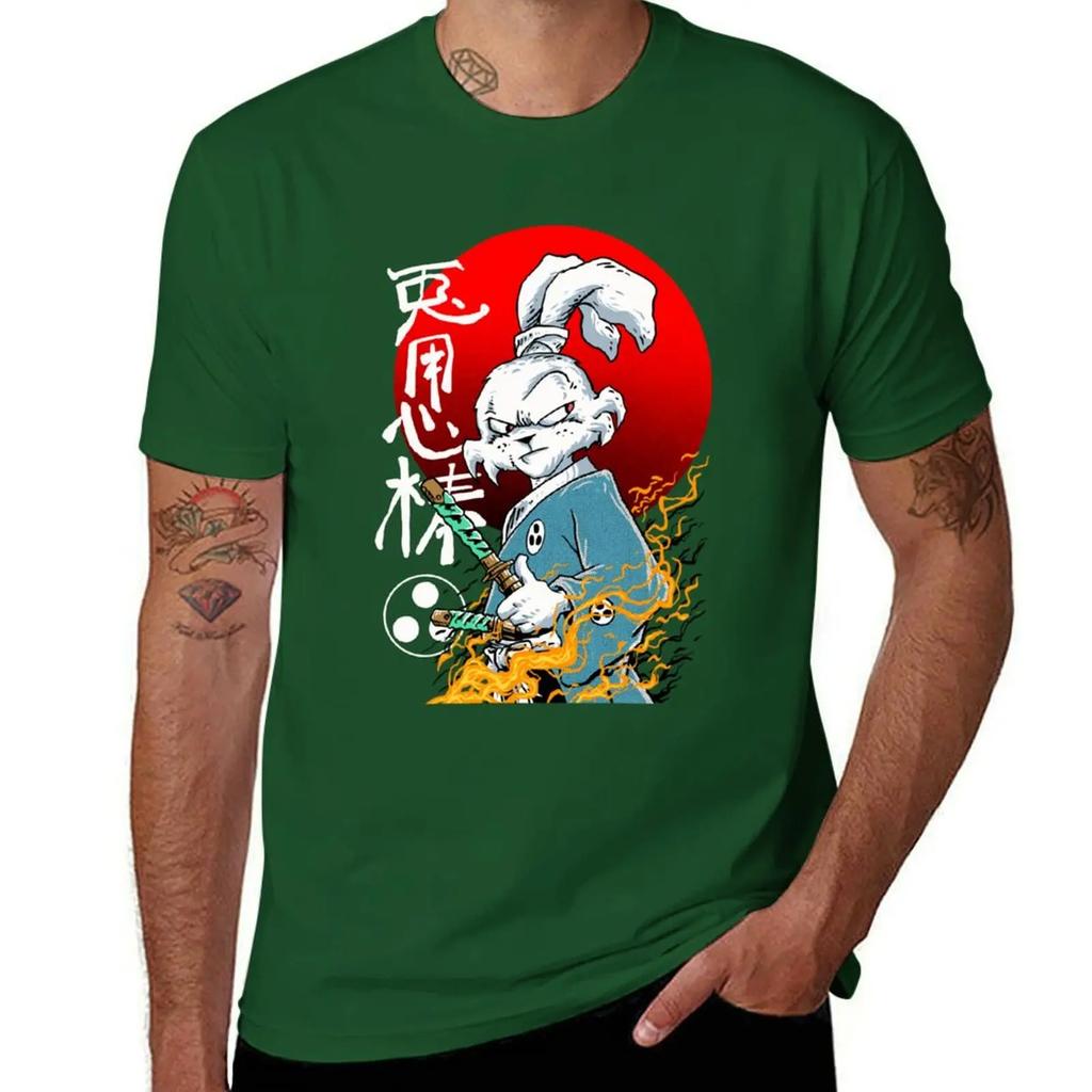 Футболка Usagi Yojimbo кавайная одежда одежда в стиле аниме быстросохнущие аниме-товары приталенные футболки для мужчин