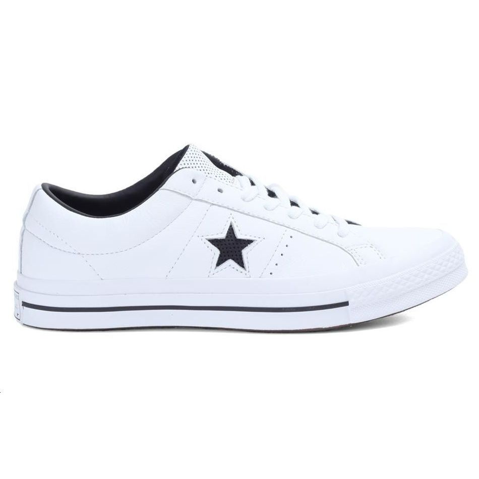 Converse Кеды низкие из перфорированной кожи One Star, модные, удобные, унисекс, белые 158464C