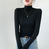 Semi-turtleneck Bottoming Shirt Women's 2025 Autumn and Winter New Tight-fitting Long-sleeved T-shirt Slim-fitting and Thin Foreign-style Top