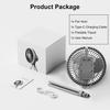 LED Fan with Light Modern USB Charging Desktop Portable Small Camping Fan Room Fan Three-level Wind Speed Adjustable