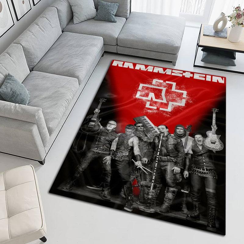 Rammstein Heavy metal band Carpets and Rug 3D Printing Carpet Floor Mat Living Room Bedroom Large Area Soft Carpet-JM003