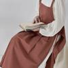Women Cotton Linen Apron Florist Housework Baking Wrap Apron Flower Shop Work Dress Pinafore Kitchen Cooking Aprons