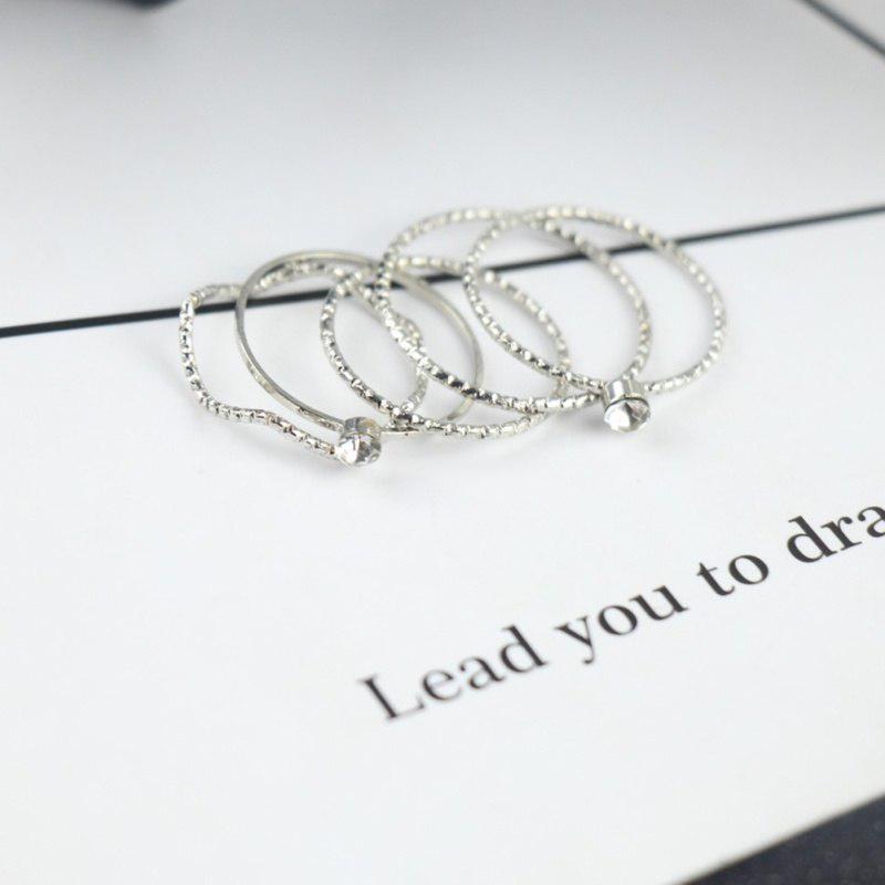 Новая волна костюм из пяти предметов индивидуальное модное кольцо тонкое женское кольцо на сустав указательного пальца