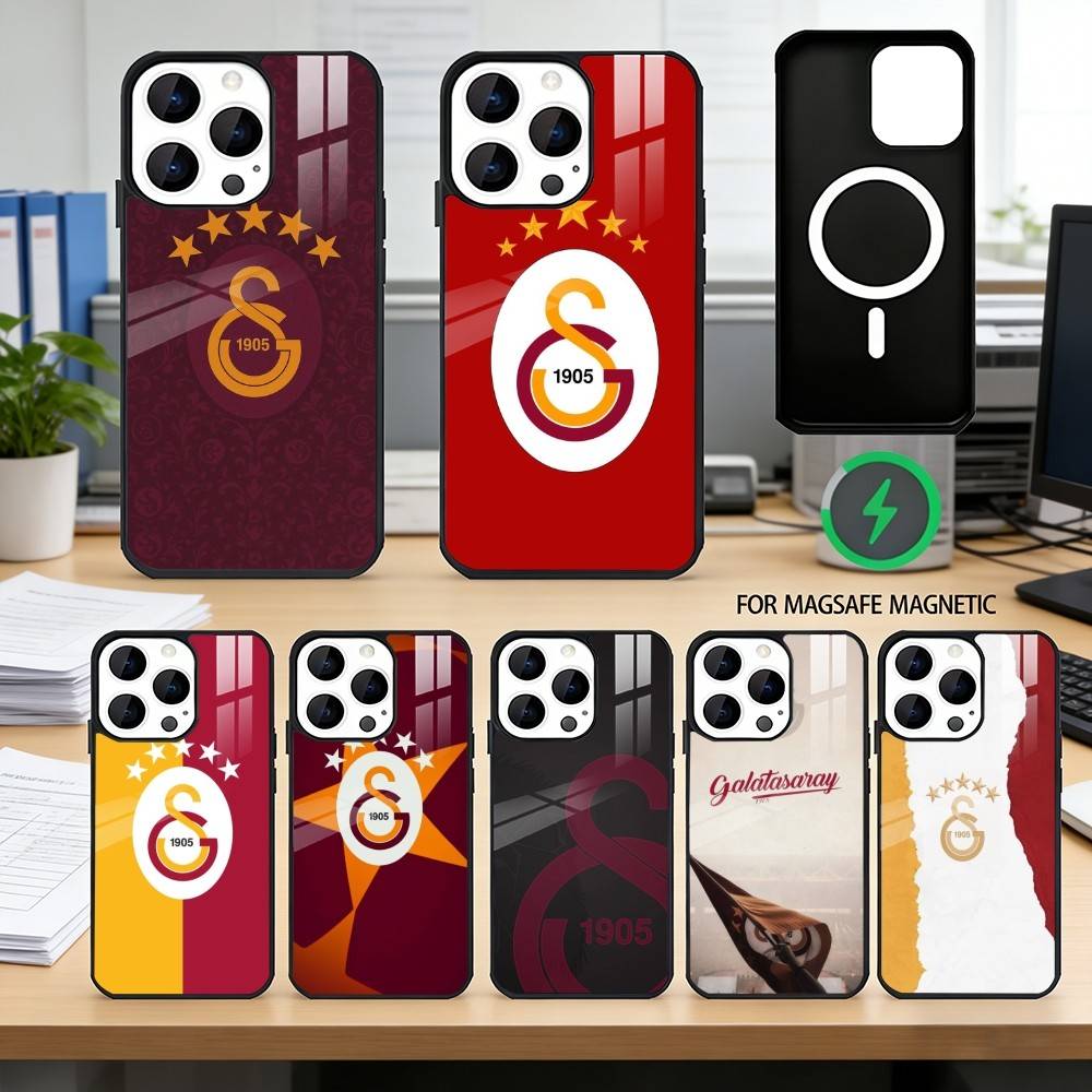 Чехол для телефона G-Galatasaray-y SK для iPhone 17, 16, 15, 14, 13, 12, 11 Plus, Pro, Магнитный с беспроводной зарядкой MagSafe