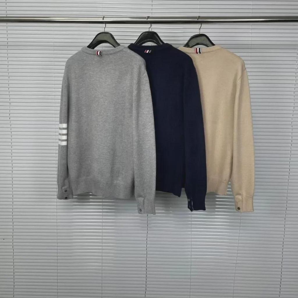 Унисекс TB Tom Wool Sweater - Новая коллекция осень/зима, плотный, теплый и удобный повседневный свитер с круглым вырезом