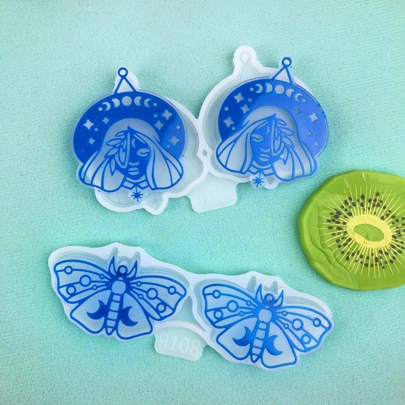 28 Pcs Multiple Styles Geometry Earrings Silicone Molds Suitable for Epoxy Diy Crafts Ornament Pendant Keychain Making