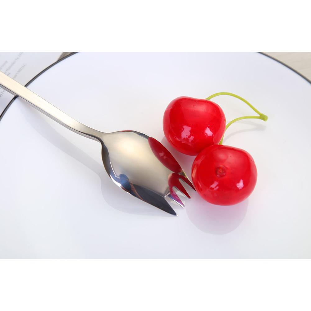 2 In 1 Stainless Steel Fork Spoon Spork Cutlery Set Kitchen Outdoor Utensil Tool