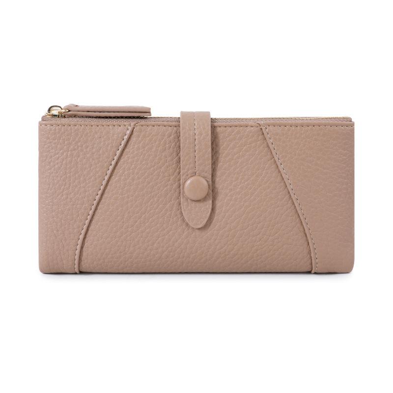 Женский длинный кошелек-клатч из мягкой кожи, держатель для монет и карт