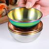 Seasoning Dish Round Rust-proof Stainless Steel Household Small Metal Sauce Plate Home