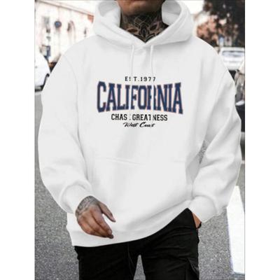 Американское ретро худи с принтом букв California, туз для выхода на улицы в крутом стиле Западного побережья
