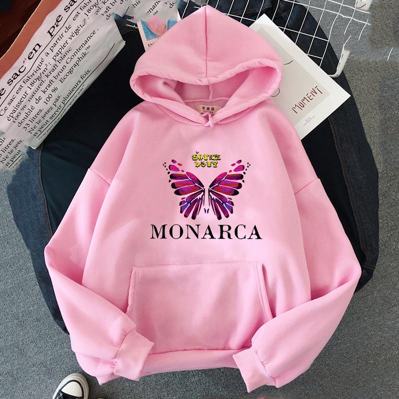 Eladio Carrion Sauce Boyz Monarca Hoodies Rose Graphic Sweatshirt Fashion Unisexga Anime Clothing Unisex/women Casual Fleece Streetwear