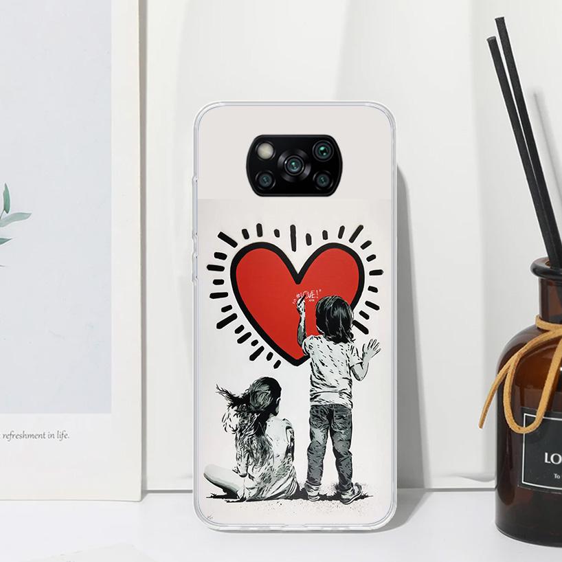Чехол для телефона Banksy Street Art Graffiti для Xiaomi Poco X7 X6 X5 M7 M8 Pro F7 Ultra Redmi 15C 15 13C 13 12C 12 10 10C 10A Арт Фон