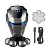 5-IN-1 Men Rechargeable Bald Head Electric Shaver 7D Floating Blade Head Beard Nose Ear Hair Trimmer Razor Clipper Facial Brush