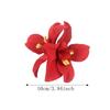 Double Flower Orchid Hair Clip Big Chiffon Artificial Flower Hair Clip Beach Wedding Party Flower Hair Accessories for Women