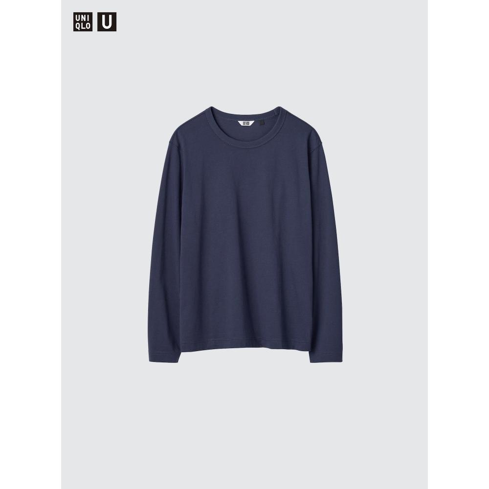 Uniqlo Япония Supima Хлопок Футболка с длинным рукавом