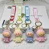 Oversized Labubu Keychain Flocking Doll Pendant Cute Cartoon Labubu Keychain Pendant