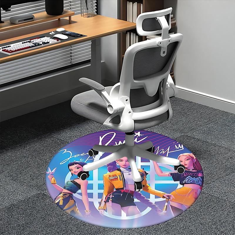 Joey Rumi,Avantgarde Fashion Chair mat Round Rug Office carpet, Machine Washable, Non slip, Suitable for Living Rooms, Bedrooms