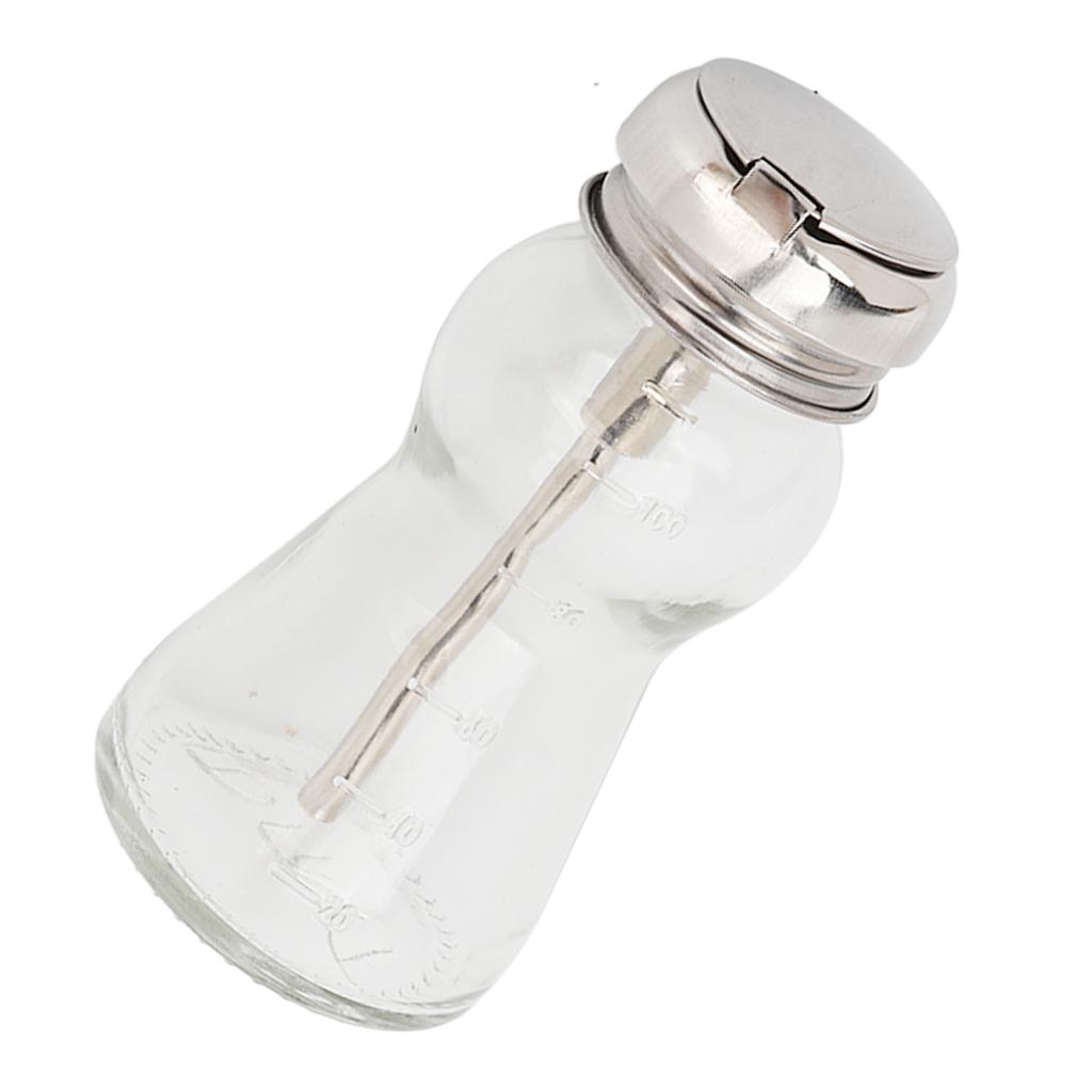 Стеклянный дозатор для снятия лака с ногтей, пустой флакон-дозатор, пресс-тип для жидкости для макияжа 100 мл