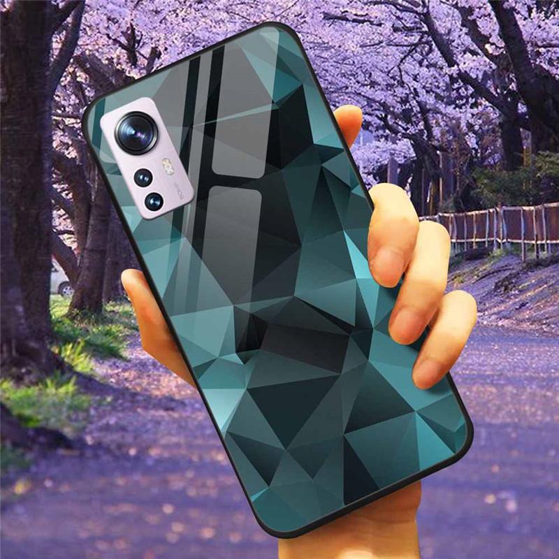 Чехол для Xiaomi 12X 12 Pro Закаленное Стекло Звездный Мрамор Жесткая Задняя Крышка для Чехлов Xiaomi Mi 12 / 11 Lite 5G Роскошный Защитный