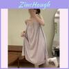 Ice Silk Sleeveless Nightgown For Women With Backless Design And Comfortable Fit For Summer Sleepwear