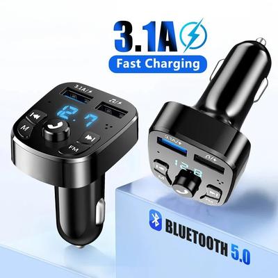 Двойное USB быстрое зарядное устройство Автомобильный MP3-плеер FM Bluetooth приемник Bluetooth совместимый 5.0 FM передатчик USB флэш-накопитель разъем автомобильный комплект