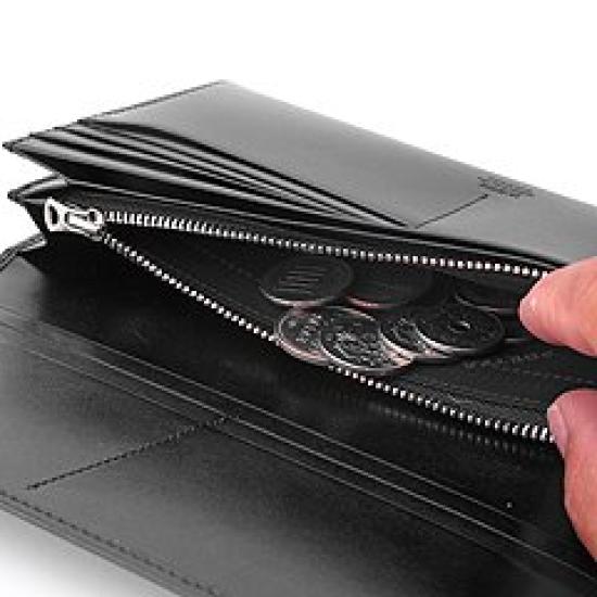 Porter Длинный кошелек Yoshida Bag SHEEN 110-02918 для мужчин из натуральной кожи (1. черный)