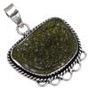 Pendant Moldavite Gemstone Gift For Her Silver Jewelry 1.75"