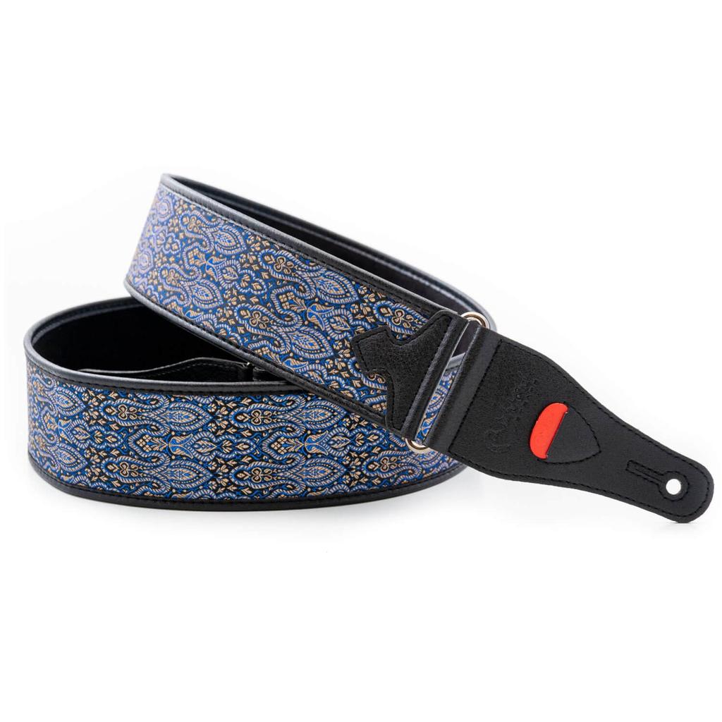 Straps 6cm Cordoba Blue RightOn! Guitar/Bass Strap, Wide, 90-150cm,