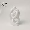 Romantic Valentine Day Gifts 3D Printed Statue Heart Embrace Abstract Couple Hollow Love Figurine Minimalist Soft Furnishing Displays White