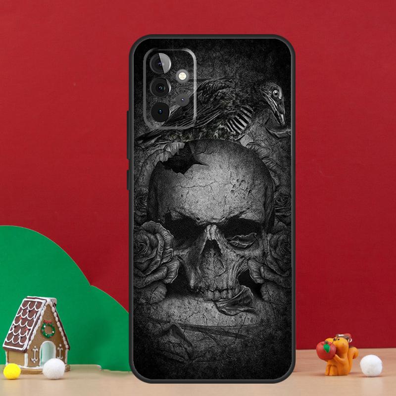 Crow Raven Dark Skull Case For Samsung Galaxy A56 A33 A13 A36 A23 A52 A32 A12 A54 A34 A14 A16 A53 A15 A35 A55 A17