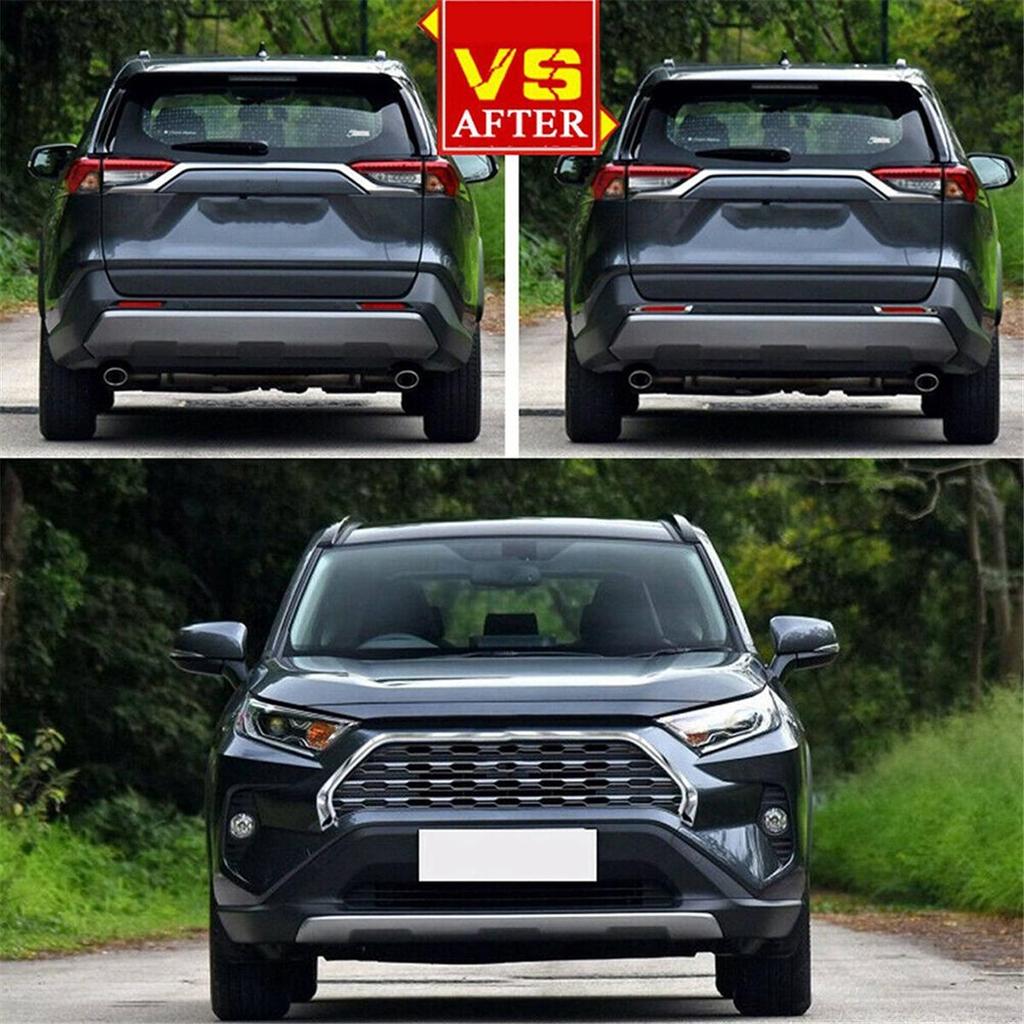 Для Toyota RAV4 RAV 4 2019-2022 2023 2024 Хромированная наклейка на крышку заднего противотуманного фонаря, отделка задних противотуманных фар, аксессуары для экстерьера, 2 шт.